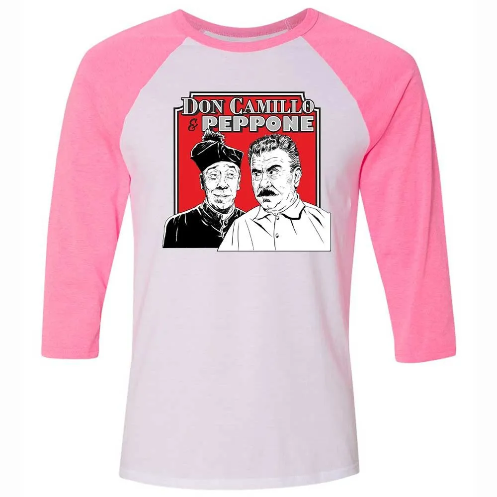 Unisex 3/4 Baseball Tee - QEGH2Y3D - White/Neon Pink - 12