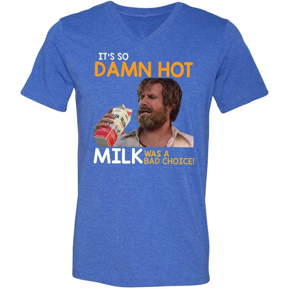 Unisex V-Neck T-Shirt - TZDVDHMY - Heather True Royal - 5