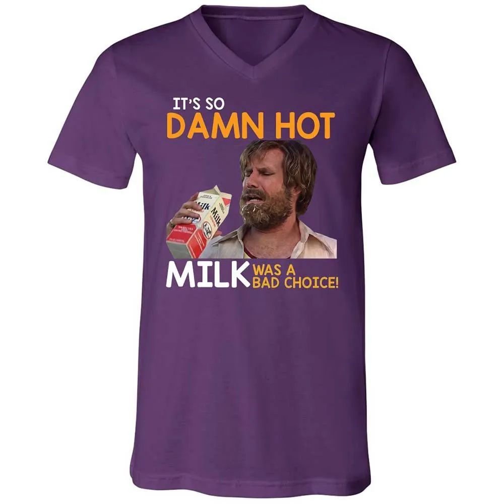 Unisex V-Neck T-Shirt - TZDVDHMY - Team Purple - 10
