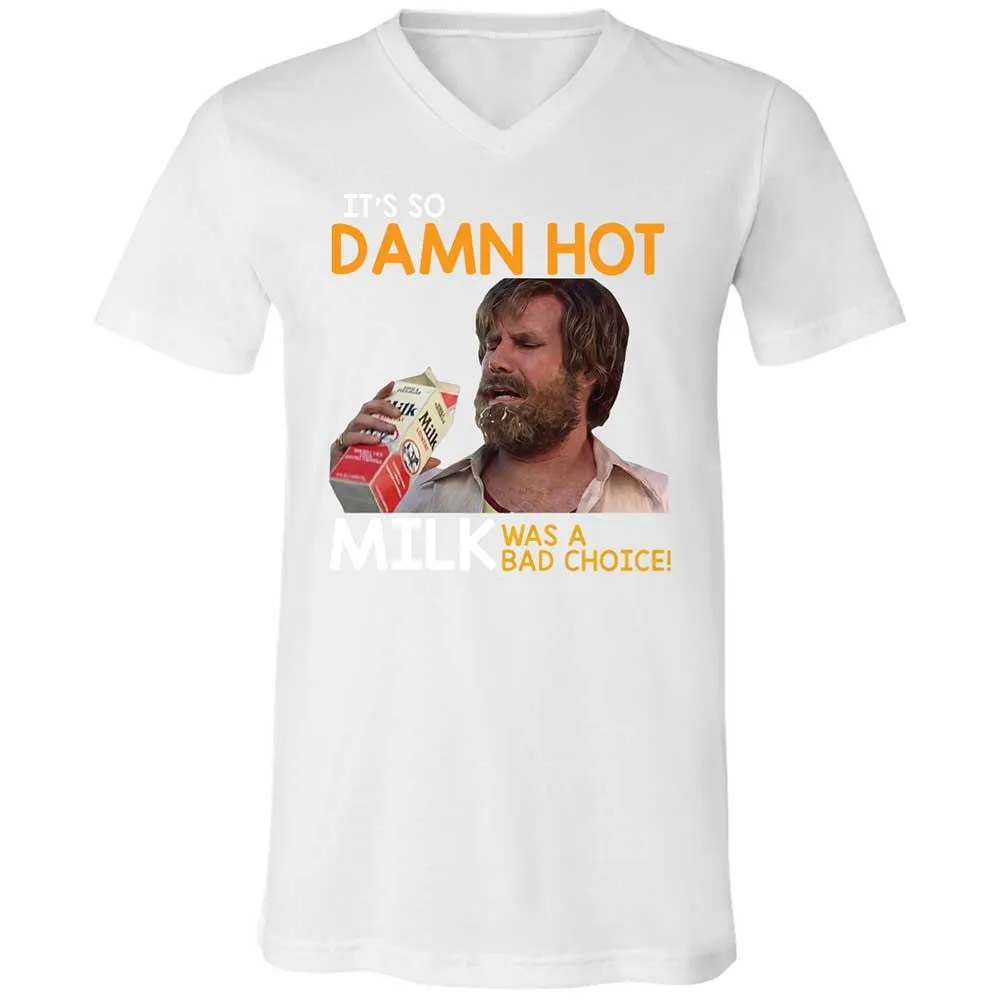 Unisex V-Neck T-Shirt - TZDVDHMY - White - 16