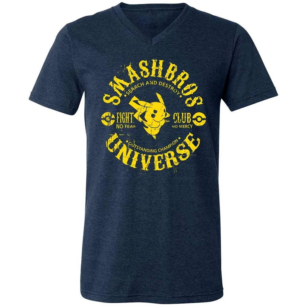 Unisex V-Neck T-Shirt - 5BJ47WRY - Heather Navy - 3