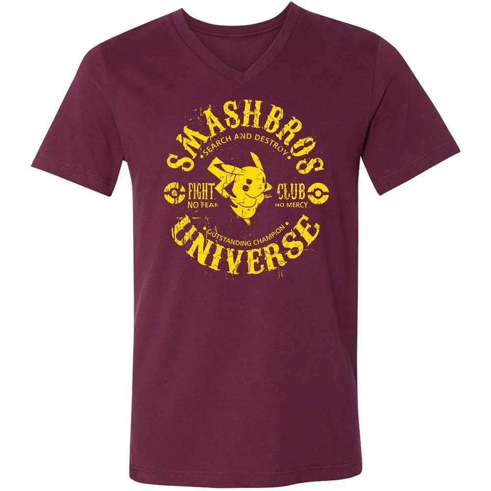 Unisex V-Neck T-Shirt - 5BJ47WRY - Maroon - 8