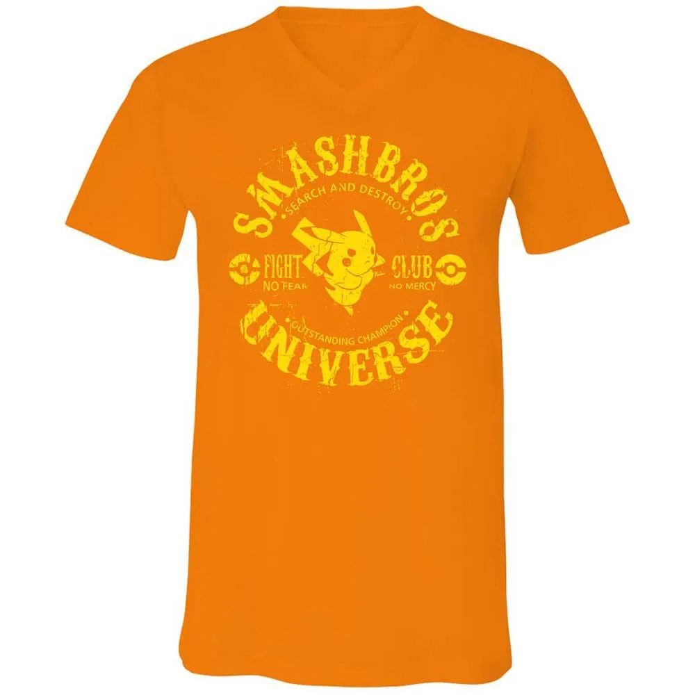 Unisex V-Neck T-Shirt - 5BJ47WRY - Orange - 12