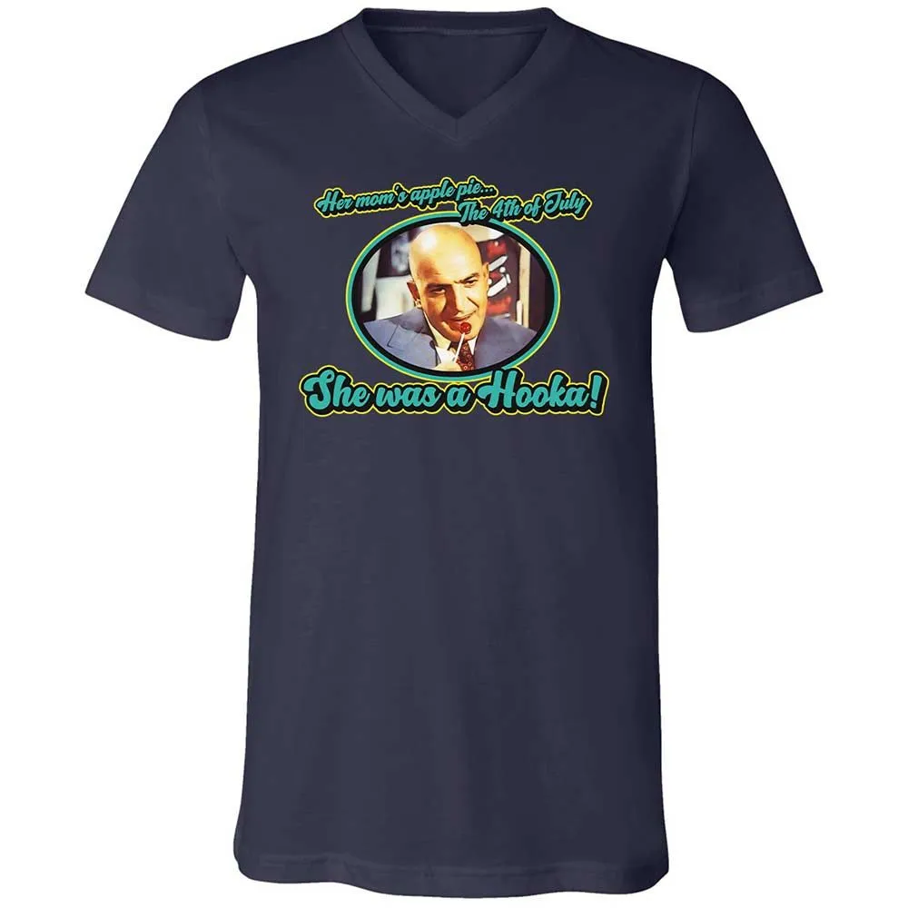 Unisex V-Neck T-Shirt - 1C95DFR7 - Navy - 2
