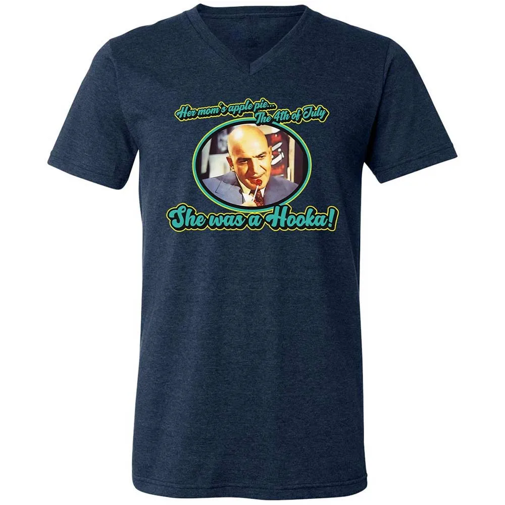 Unisex V-Neck T-Shirt - 1C95DFR7 - Heather Navy - 3