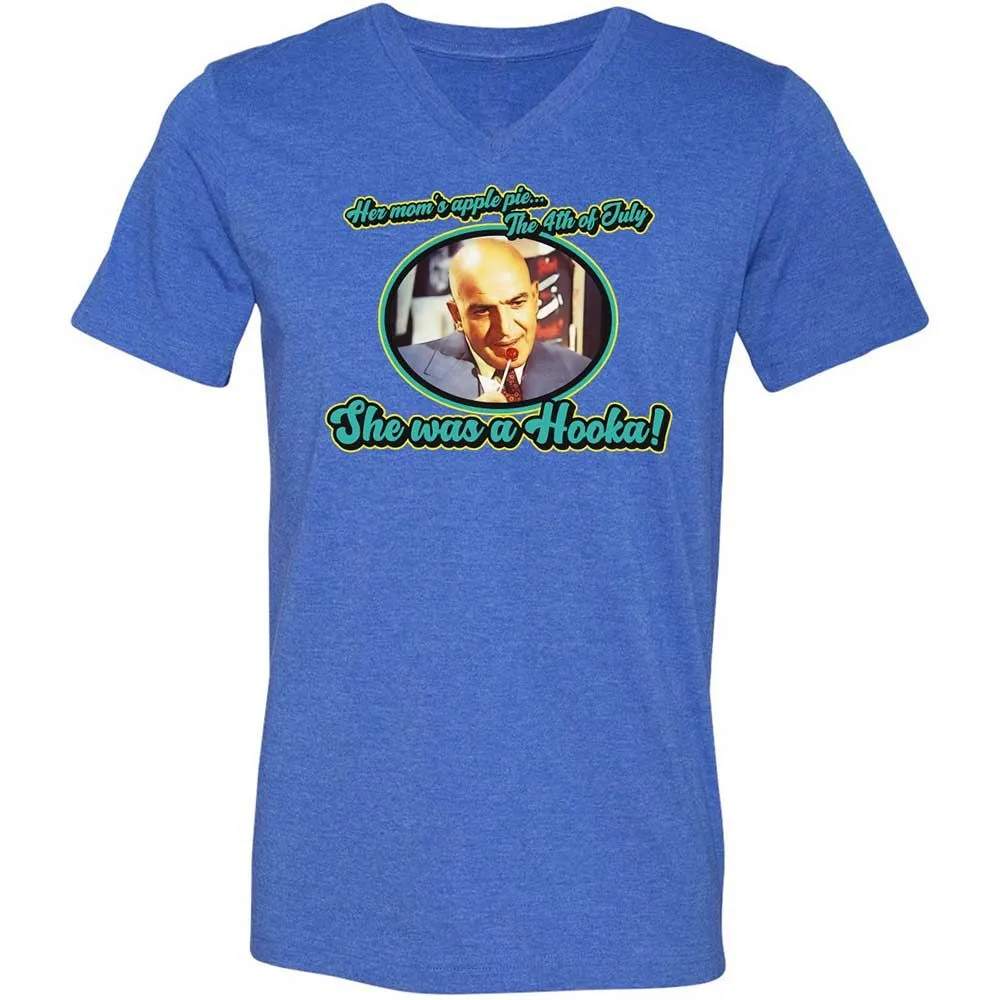 Unisex V-Neck T-Shirt - 1C95DFR7 - Heather True Royal - 5