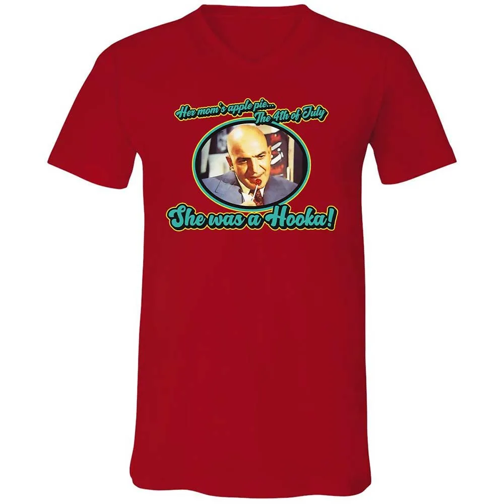 Unisex V-Neck T-Shirt - 1C95DFR7 - Red - 6