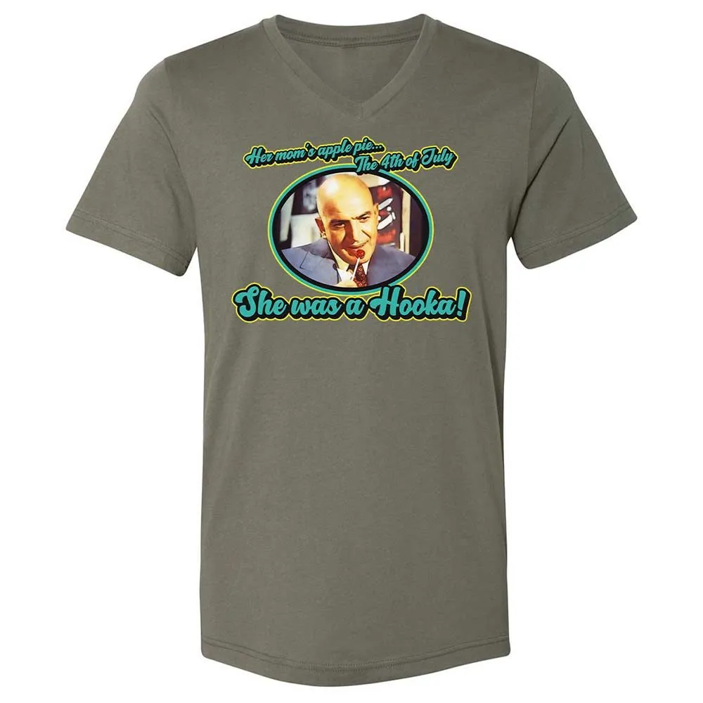 Unisex V-Neck T-Shirt - 1C95DFR7 - Military Green - 11