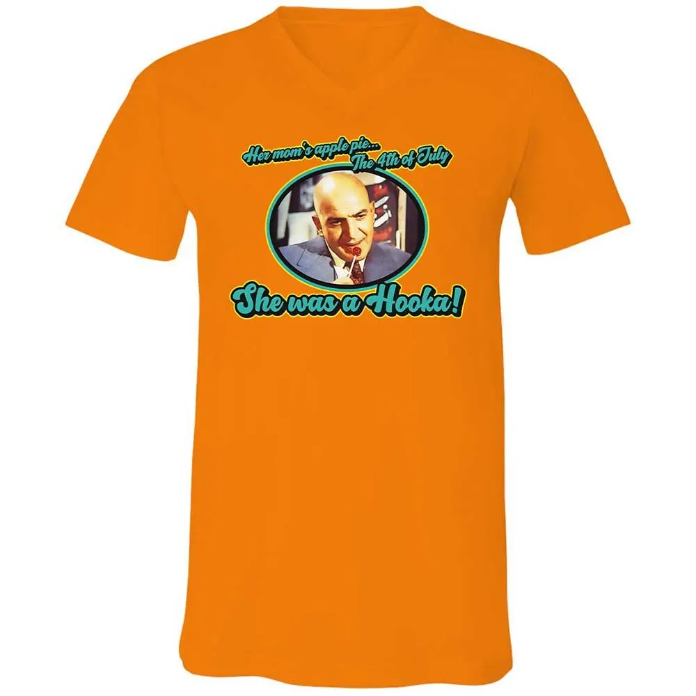 Unisex V-Neck T-Shirt - 1C95DFR7 - Orange - 12