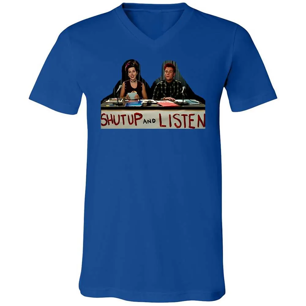 Unisex V-Neck T-Shirt - E4R5B8YE - True Royal - 3