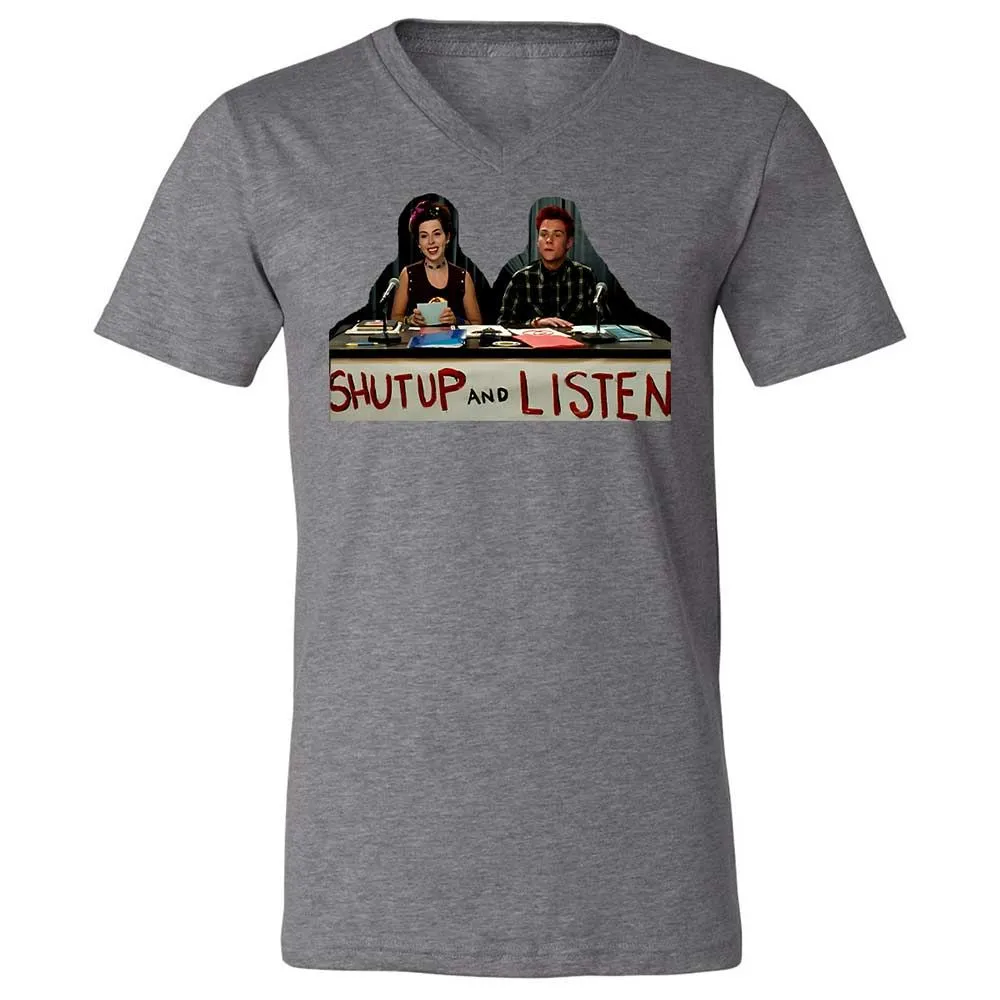 Unisex V-Neck T-Shirt - E4R5B8YE - Deep Heather - 9
