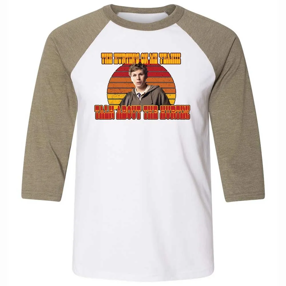 Unisex 3/4 Baseball Tee - FV1CW5LG - White/Heather Olive - 4
