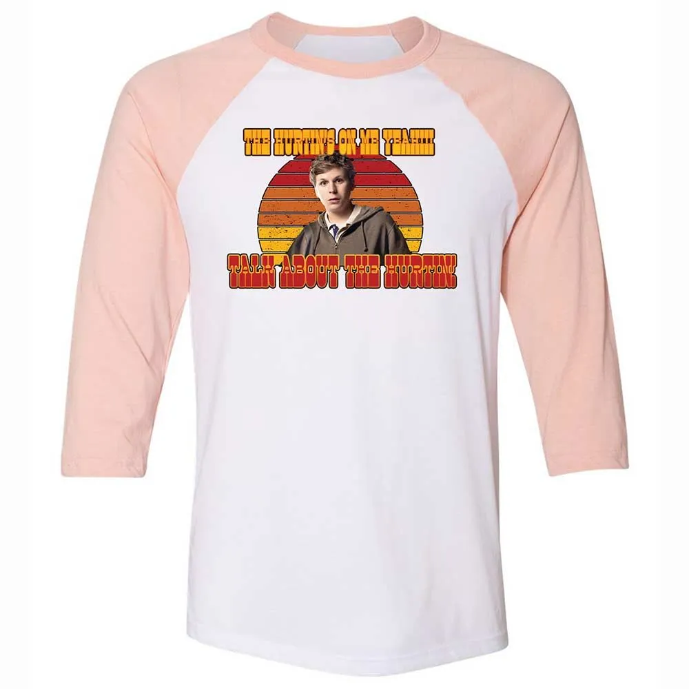 Unisex 3/4 Baseball Tee - FV1CW5LG - White/Heather Peach - 5