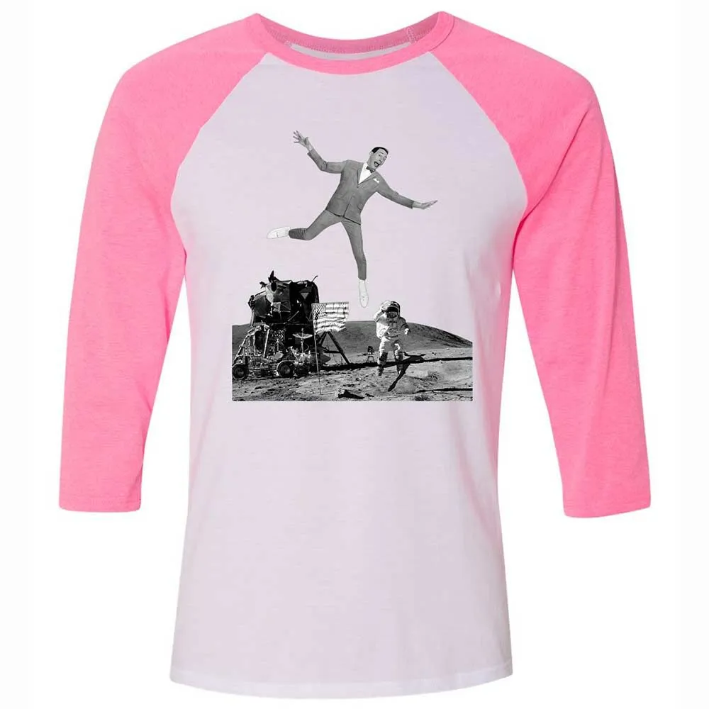 Unisex 3/4 Baseball Tee - MMTEZH6B - White/Neon Pink - 12