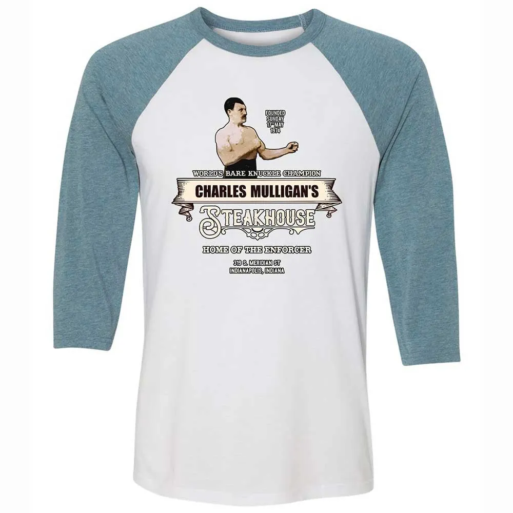 Unisex 3/4 Baseball Tee - M4SLX93K - White/Denim - 3