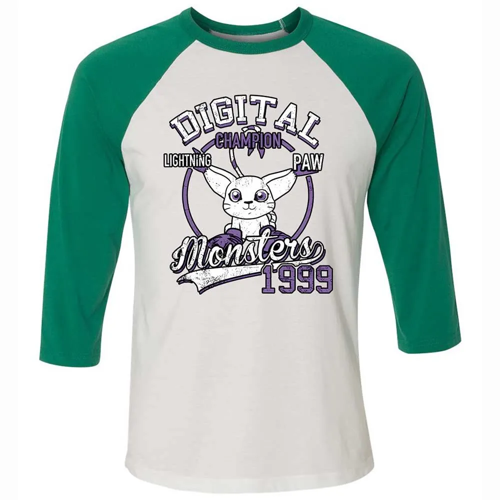 Unisex 3/4 Baseball Tee - SK8SPK4L - White/Kelly - 6