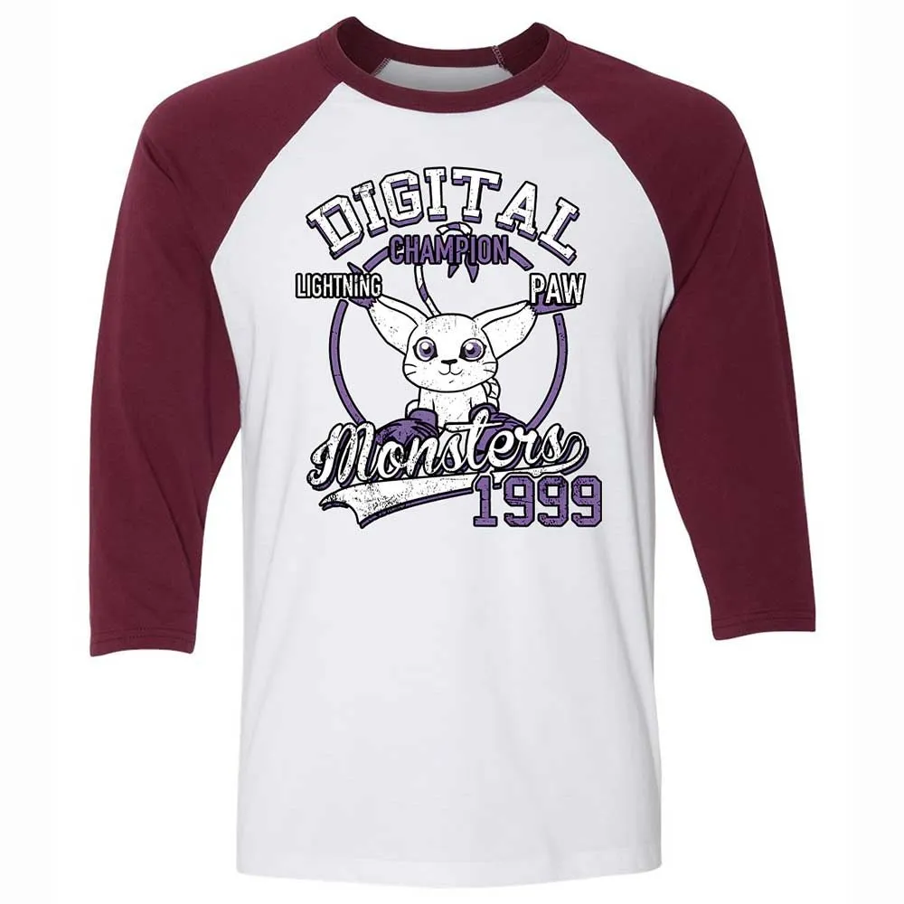 Unisex 3/4 Baseball Tee - SK8SPK4L - White/Maroon - 7