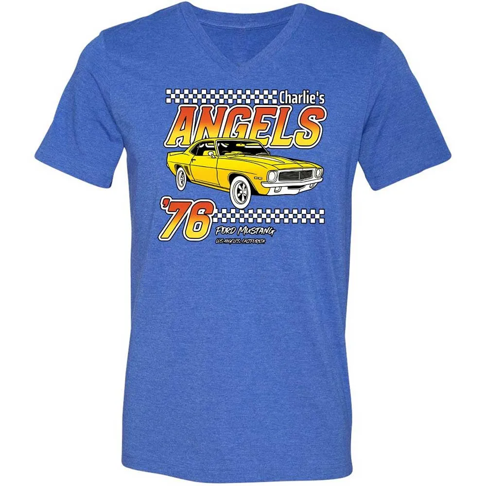 Unisex V-Neck T-Shirt - GM1ZNKHS - Heather True Royal - 5