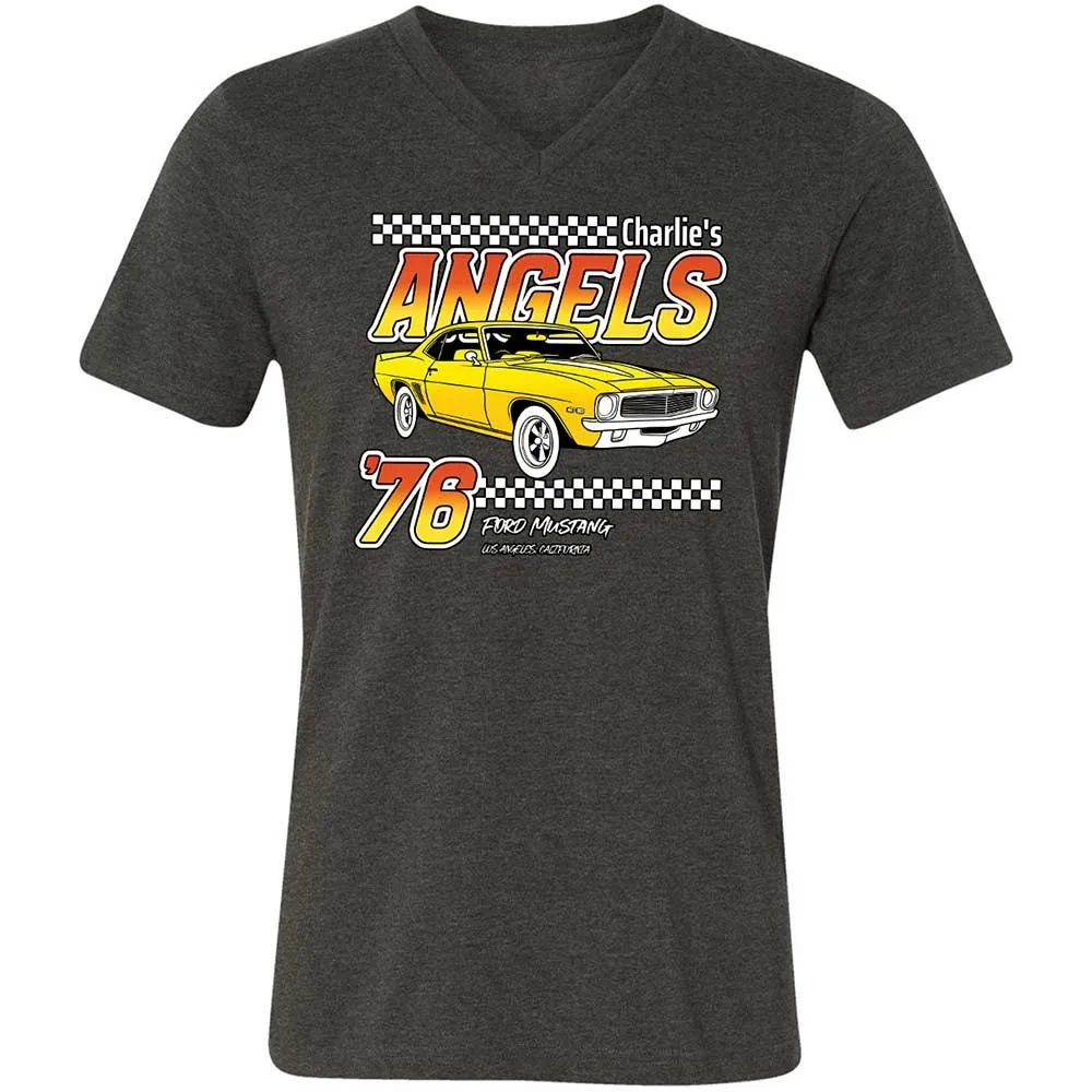 Unisex V-Neck T-Shirt - GM1ZNKHS - Dark Grey Heather - 9