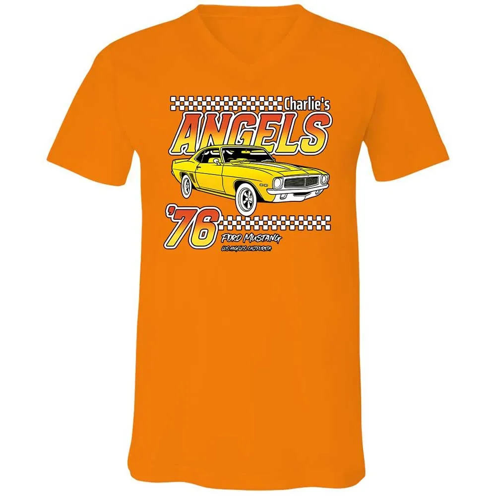 Unisex V-Neck T-Shirt - GM1ZNKHS - Orange - 12