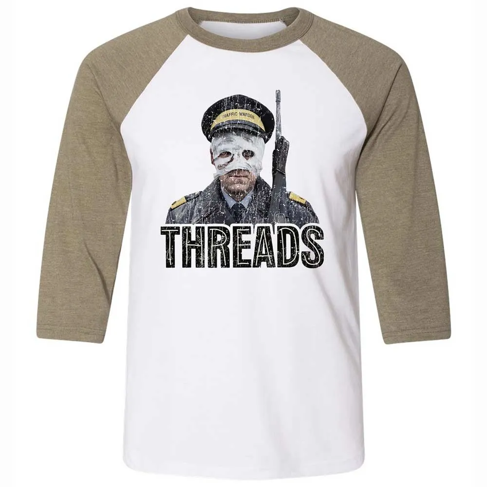 Unisex 3/4 Baseball Tee - M5NMAZC7 - White/Heather Olive - 4