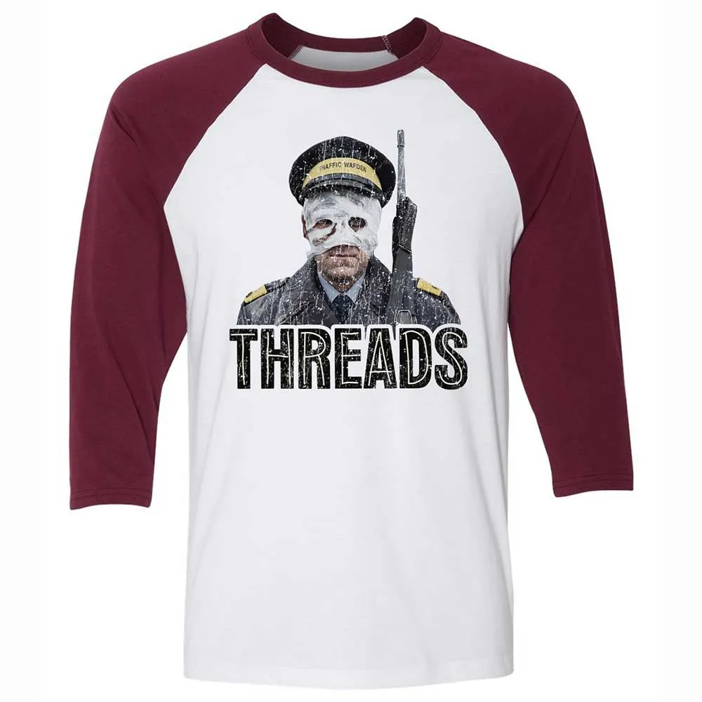 Unisex 3/4 Baseball Tee - M5NMAZC7 - White/Maroon - 7
