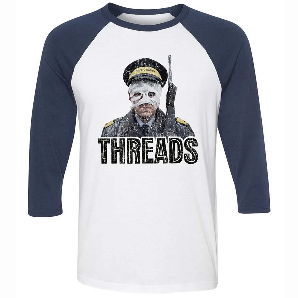 Unisex 3/4 Baseball Tee - M5NMAZC7 - White/Navy - 8