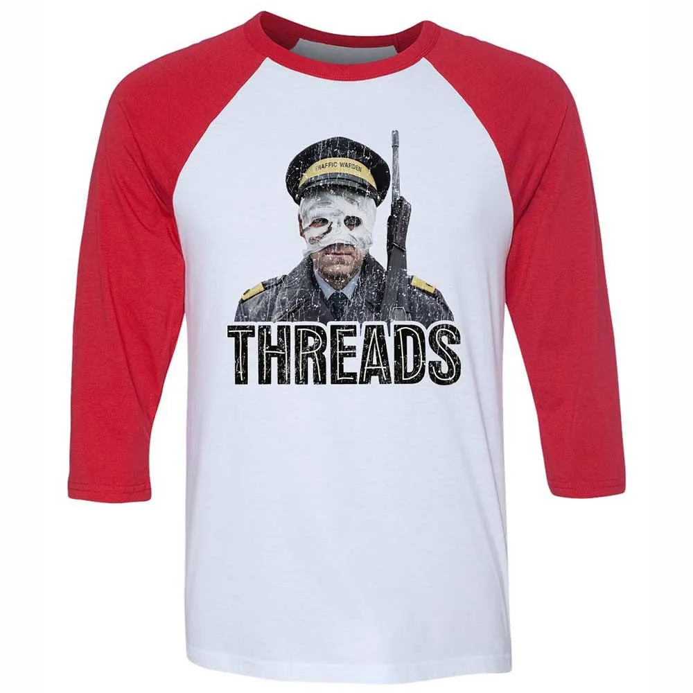 Unisex 3/4 Baseball Tee - M5NMAZC7 - White/Red - 9