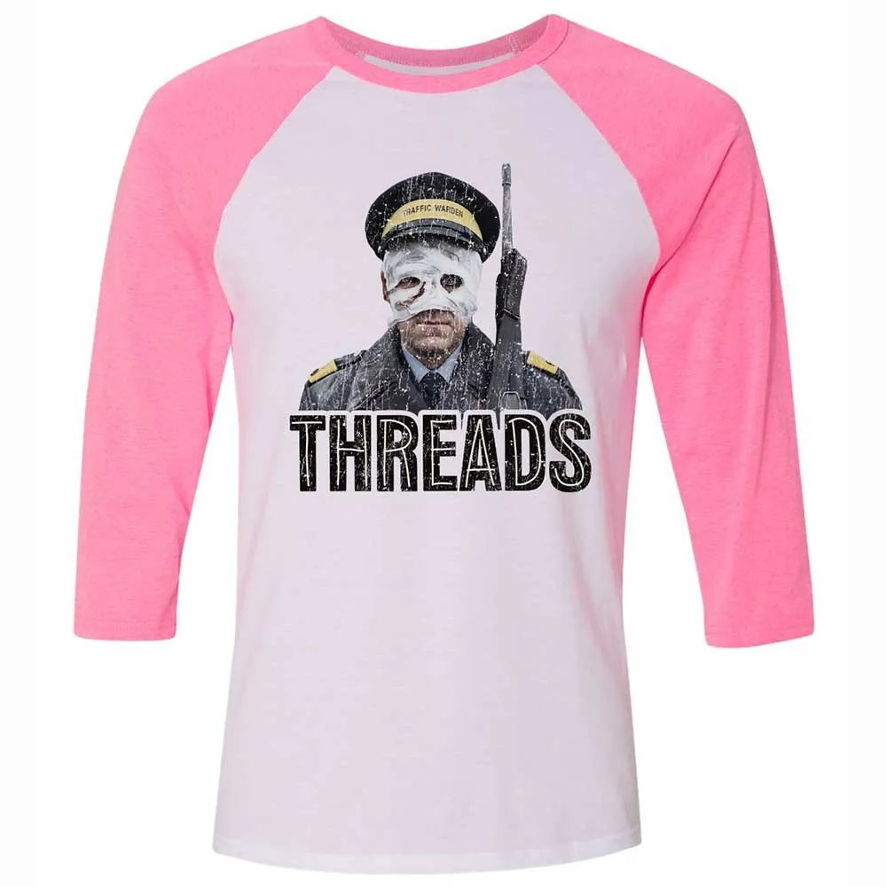 Unisex 3/4 Baseball Tee - M5NMAZC7 - White/Neon Pink - 12