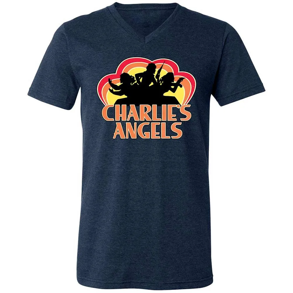 Unisex V-Neck T-Shirt - Z4CVRML5 - Heather Navy - 3