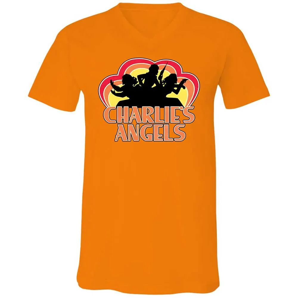 Unisex V-Neck T-Shirt - Z4CVRML5 - Orange - 12