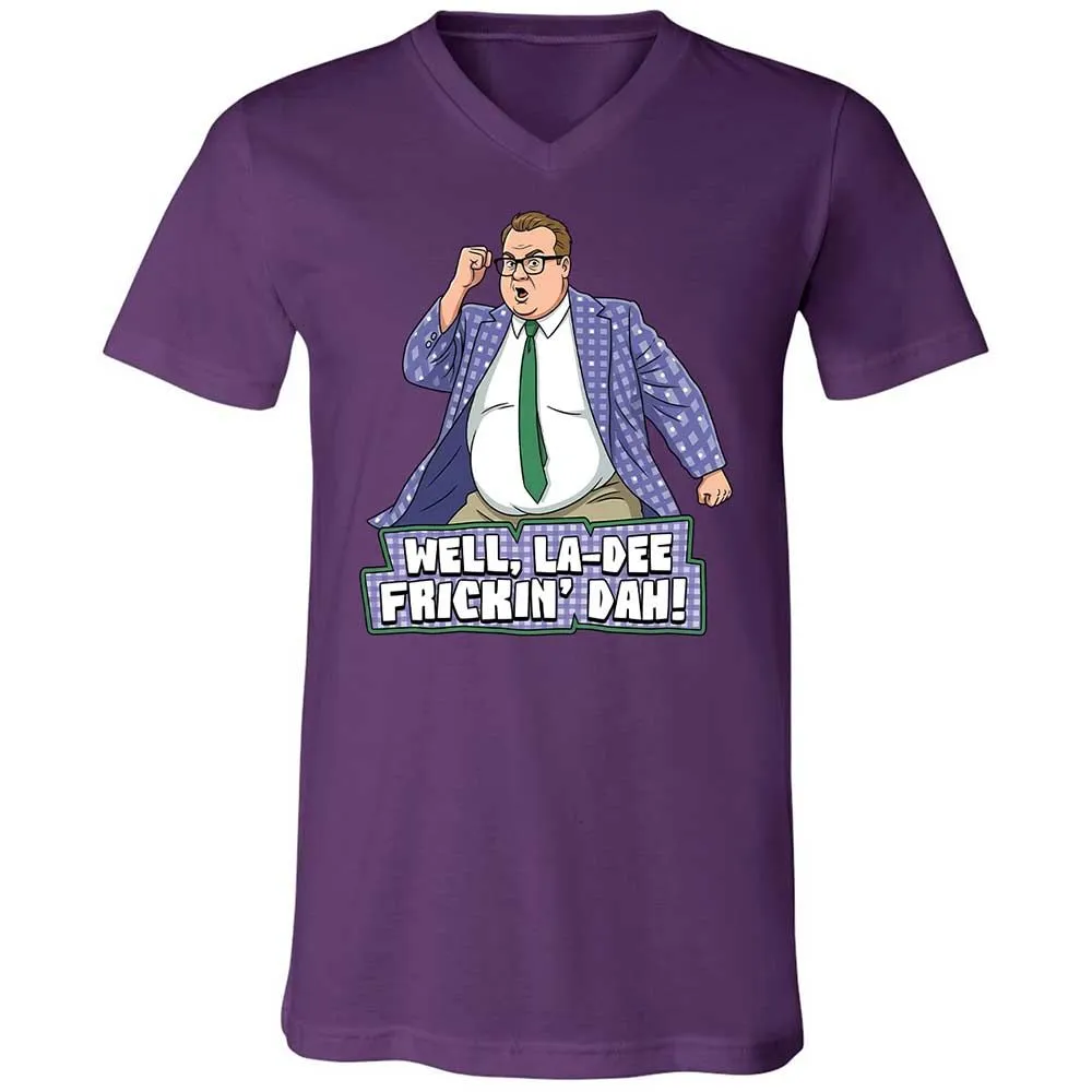 Unisex V-Neck T-Shirt - C4QNJ85R - Team Purple - 10