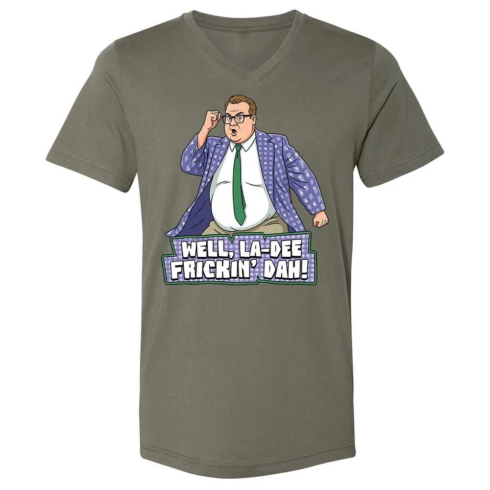 Unisex V-Neck T-Shirt - C4QNJ85R - Military Green - 15