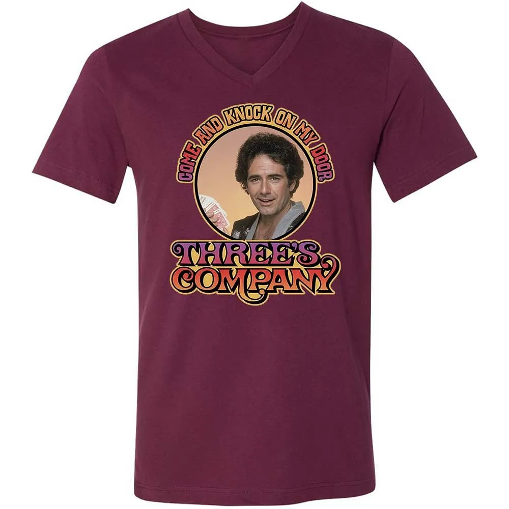 Unisex V-Neck T-Shirt - FR3ARW2U - Maroon - 8