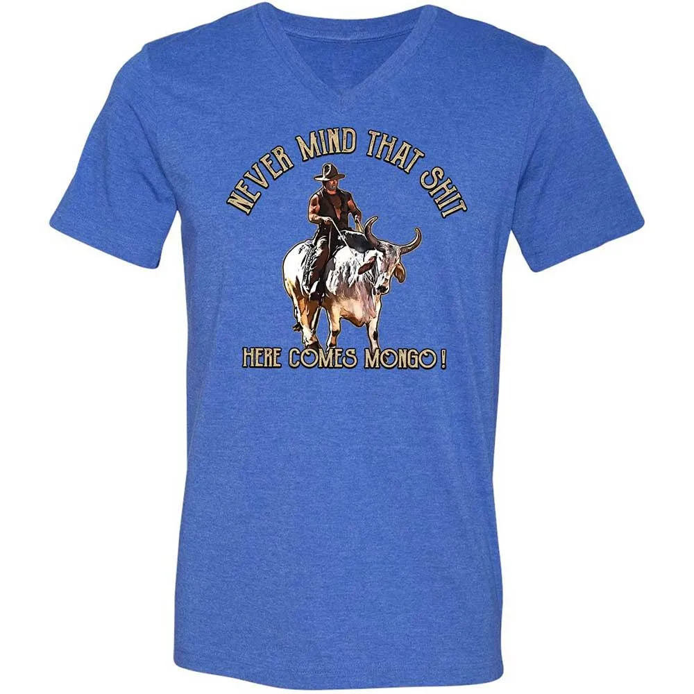 Unisex V-Neck T-Shirt - 2S7NAQ6A - Heather True Royal - 4
