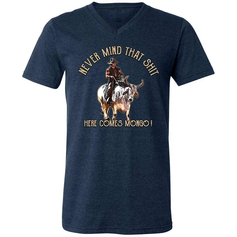 Unisex V-Neck T-Shirt - 2S7NAQ6A - Heather Navy - 13
