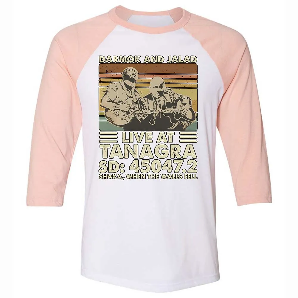Unisex 3/4 Baseball Tee - PSHN3NCL - White/Heather Peach - 5