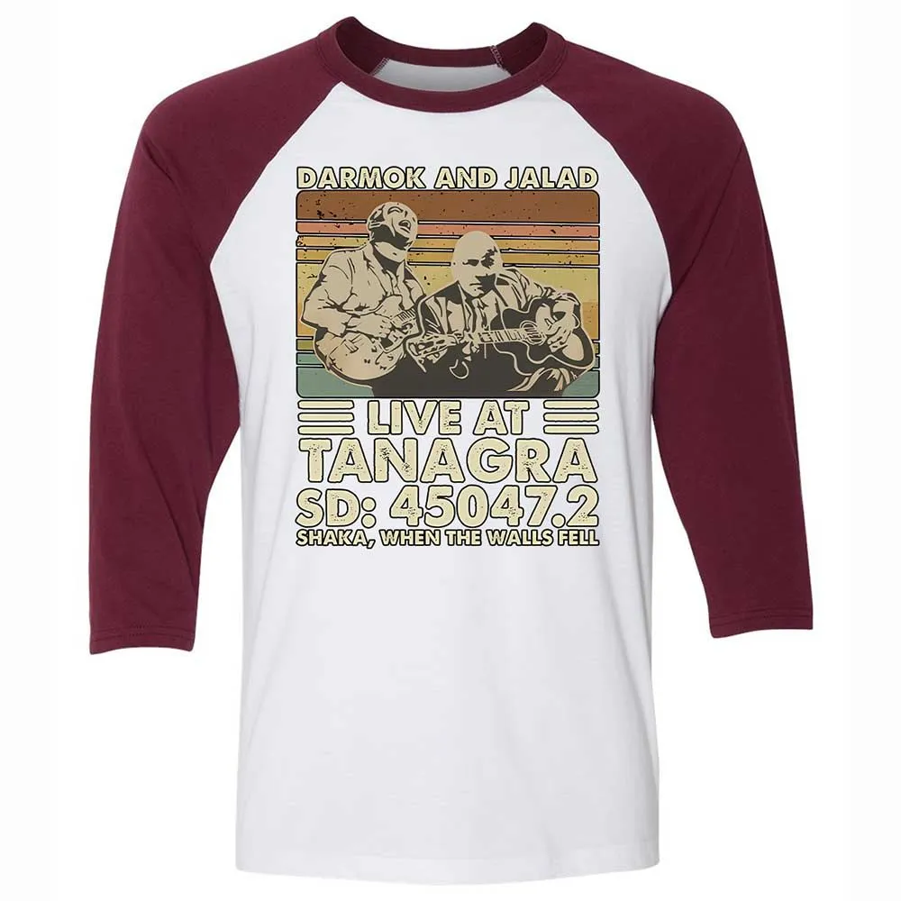 Unisex 3/4 Baseball Tee - PSHN3NCL - White/Maroon - 7