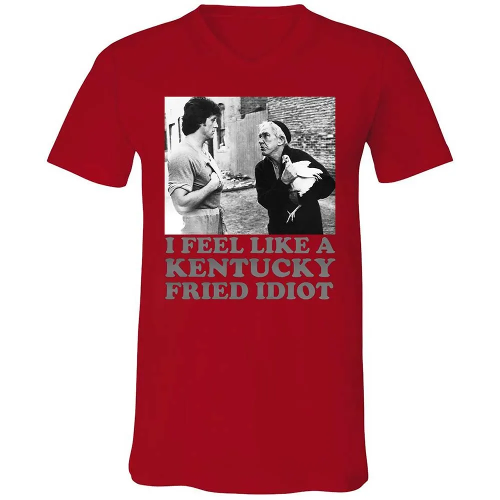 Unisex V-Neck T-Shirt - EJASL6Y7 - Red - 5