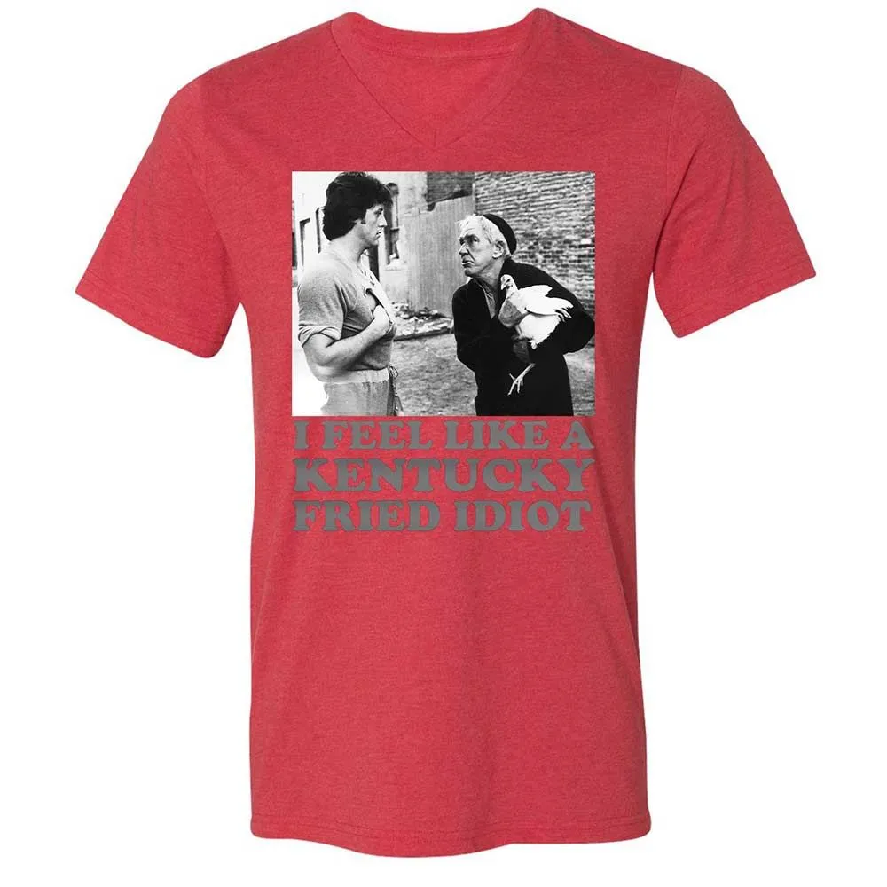 Unisex V-Neck T-Shirt - EJASL6Y7 - Heather Red - 6
