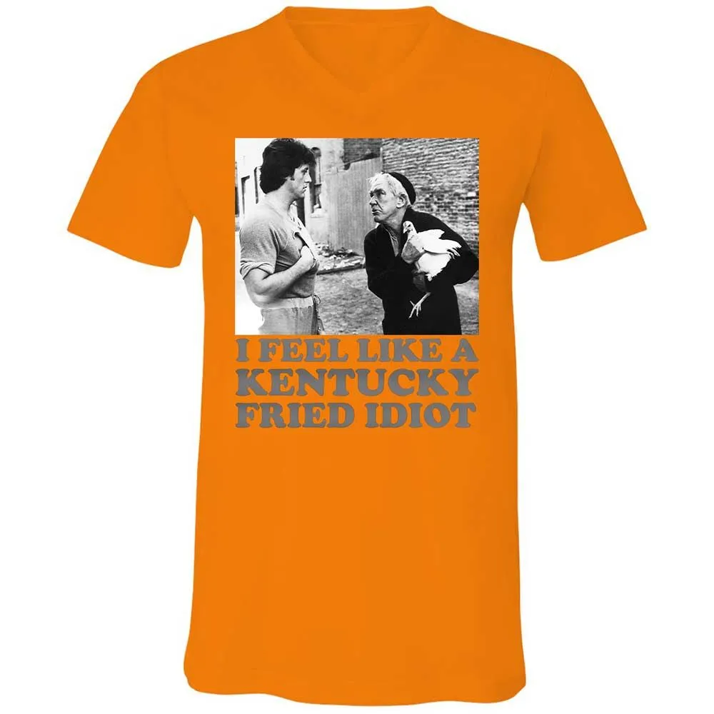Unisex V-Neck T-Shirt - EJASL6Y7 - Orange - 7