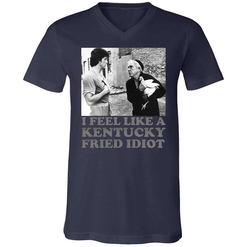 Unisex V-Neck T-Shirt - EJASL6Y7 - Navy - 12