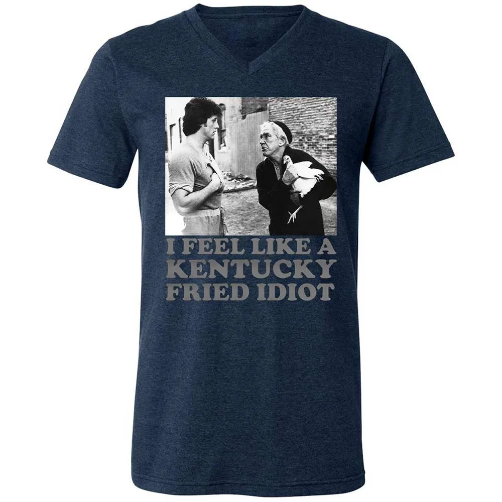 Unisex V-Neck T-Shirt - EJASL6Y7 - Heather Navy - 13