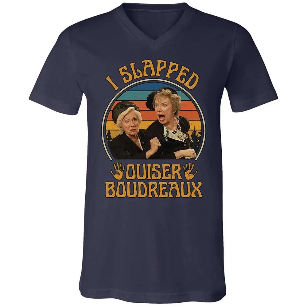 Unisex V-Neck T-Shirt - QFBQK1QP - Navy - 2