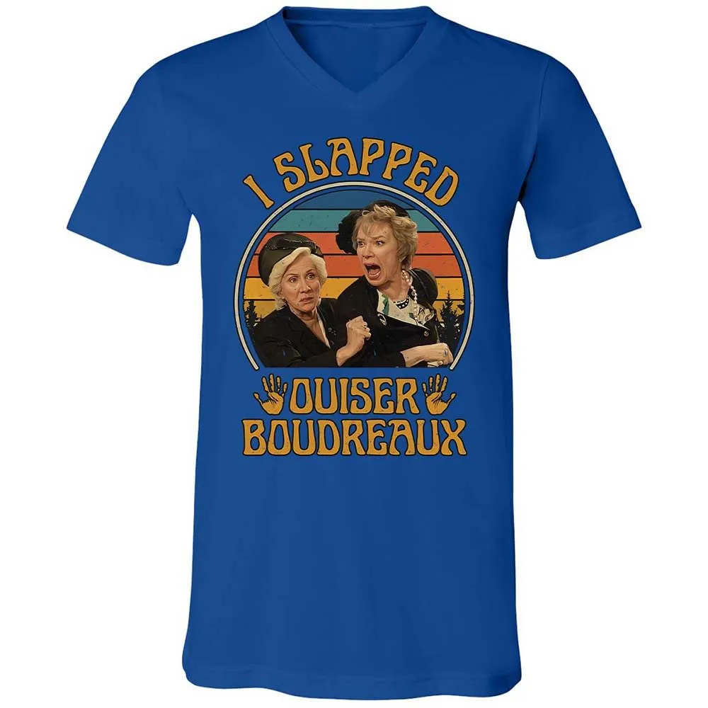 Unisex V-Neck T-Shirt - QFBQK1QP - True Royal - 4
