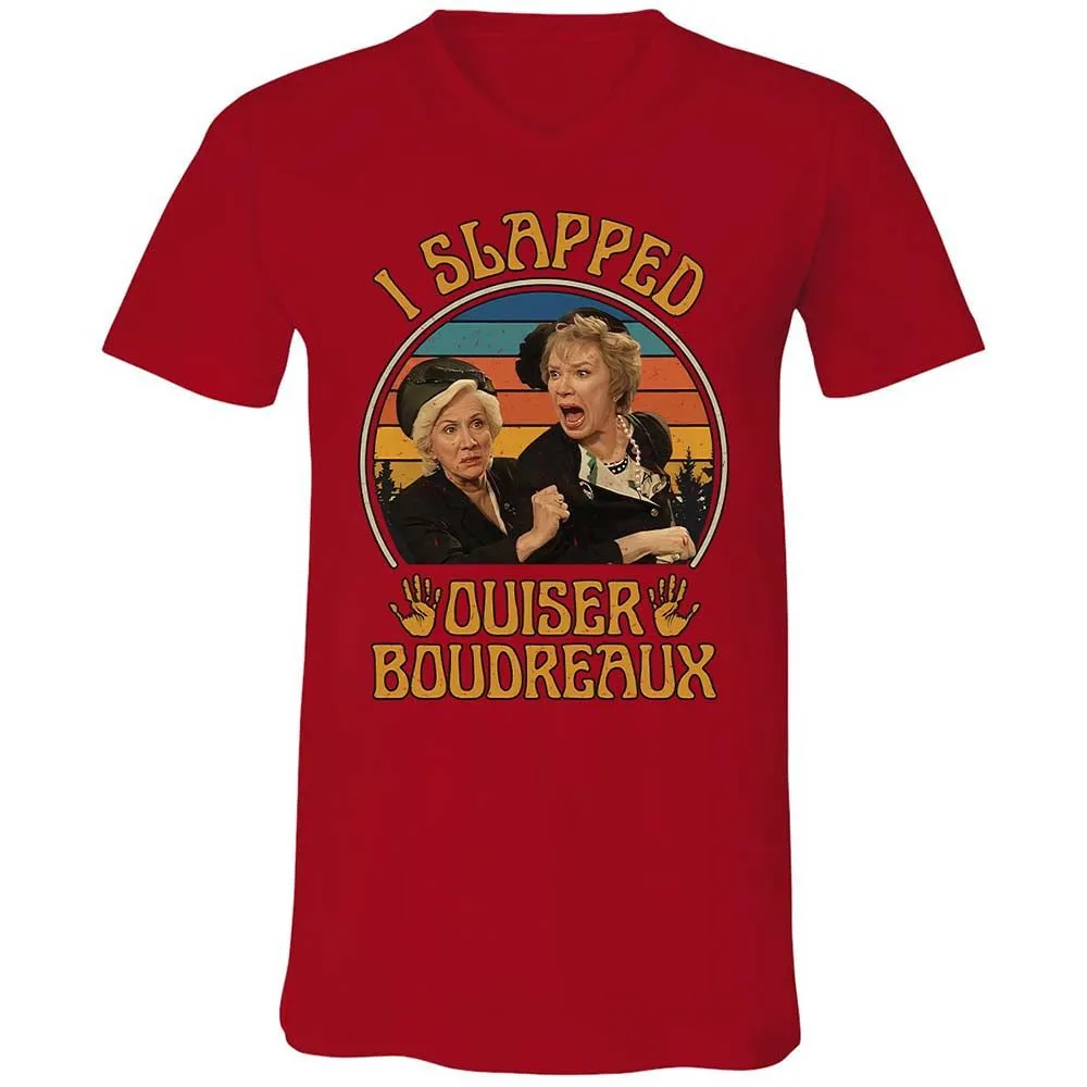 Unisex V-Neck T-Shirt - QFBQK1QP - Red - 6