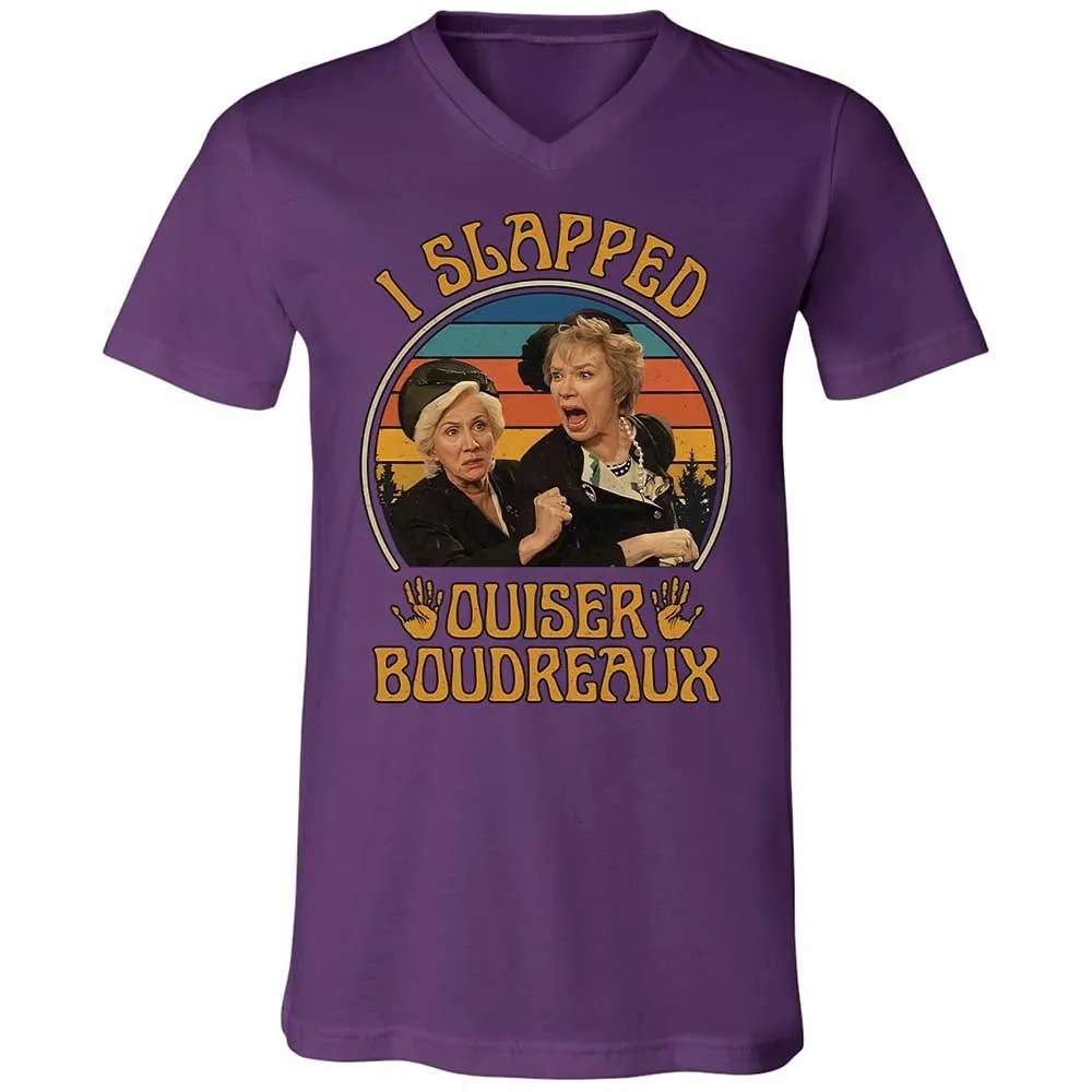 Unisex V-Neck T-Shirt - QFBQK1QP - Team Purple - 10