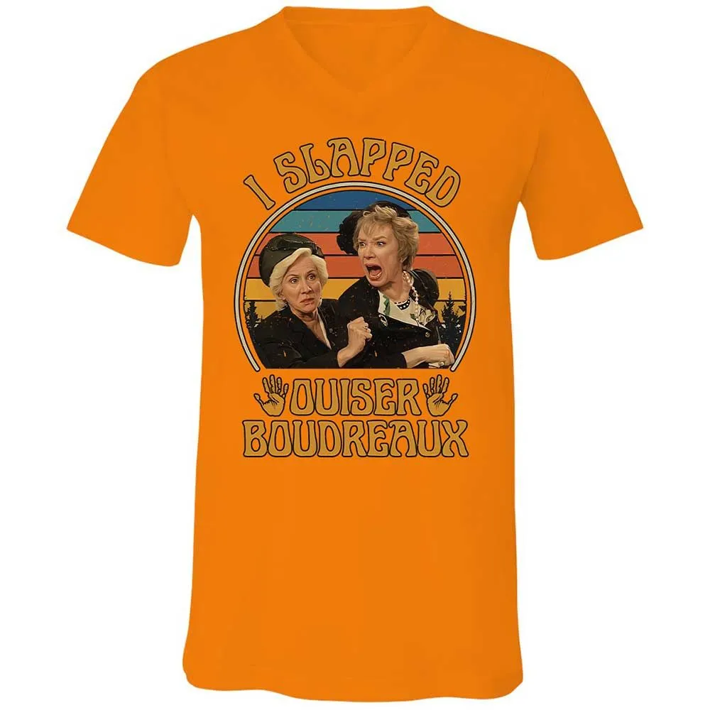 Unisex V-Neck T-Shirt - QFBQK1QP - Orange - 12