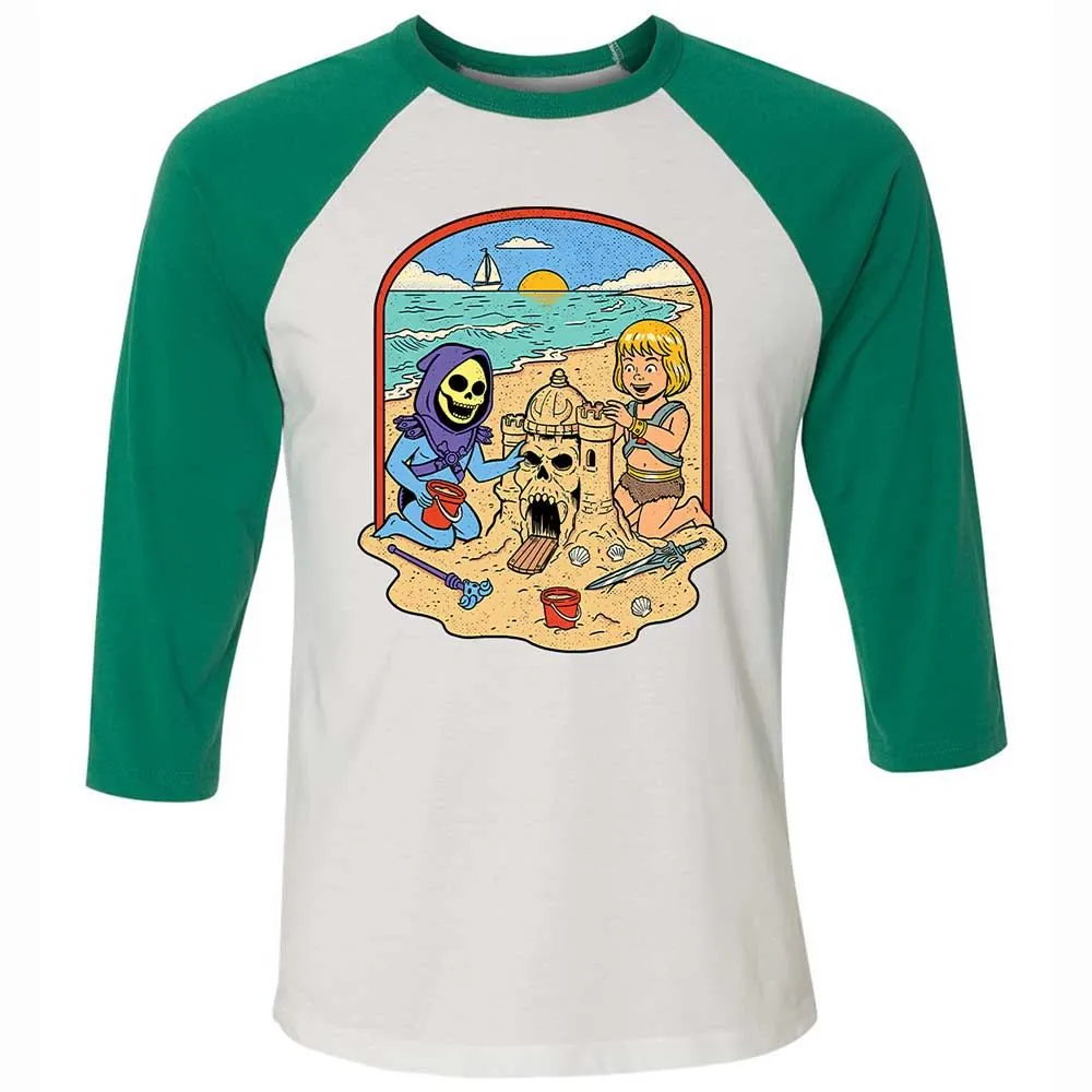 Unisex 3/4 Baseball Tee - TLT4E69S - White/Kelly - 6