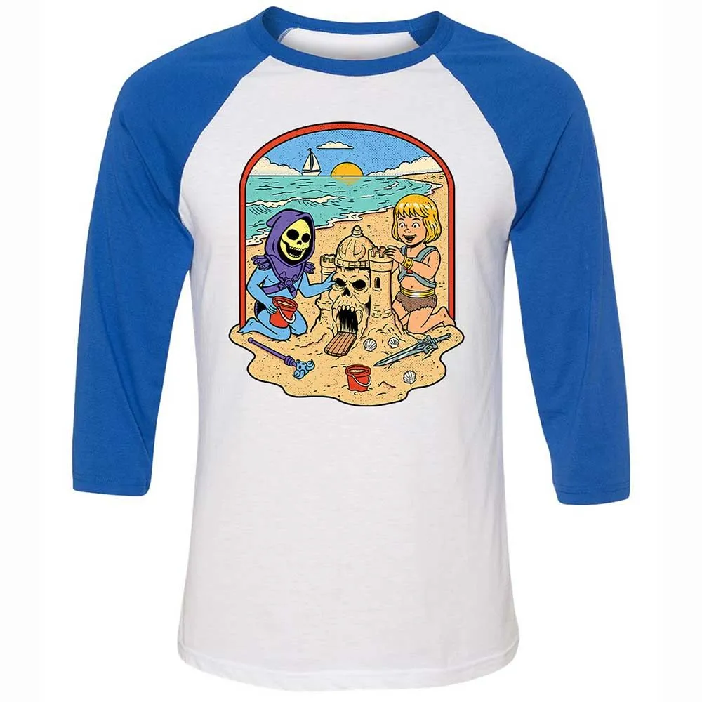 Unisex 3/4 Baseball Tee - TLT4E69S - White/True Royal - 10